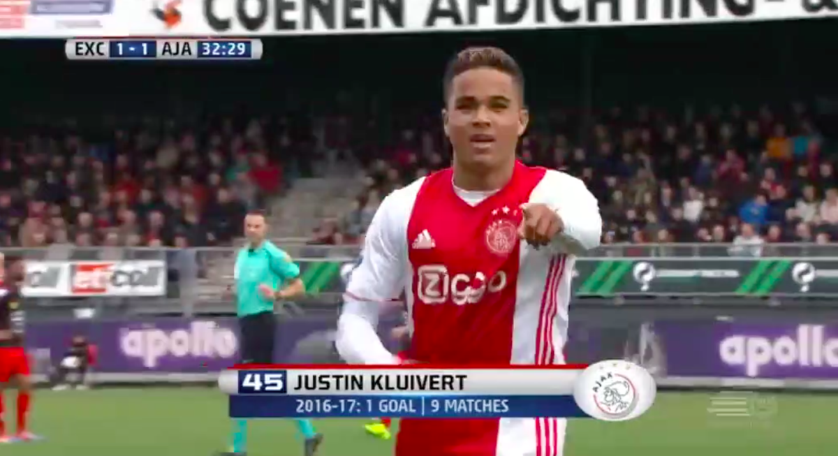 Kluivert scoort eerste in de Eredivisie