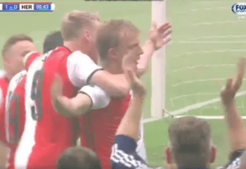 Kuyt zet Feyenoord op voorsprong in kampioenswedstrijd