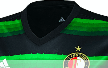 Update: Feyenoord inderdaad in zwart-groen uitshirt