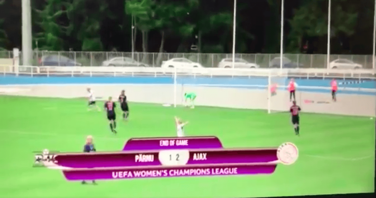 Vrouwelijke Ajax-tegenstander scoort fraai in Champions League