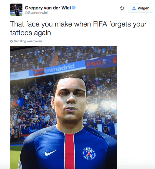 Van der Wiel tatoo FIFA 16