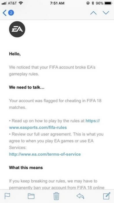 FIFA 18 gebanned