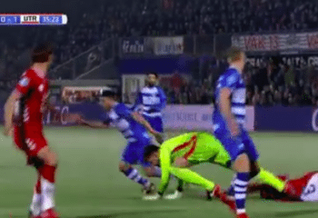 FC Utrecht-goalie zorgt ervoor dat ploeggenoot knock out gaat