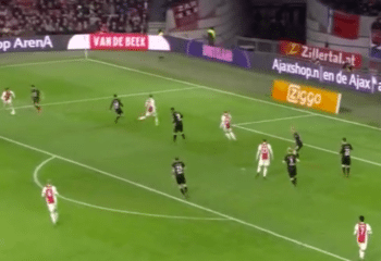 Kluivert brengt Ajax op gelijke hoogte met fantastische uithaal