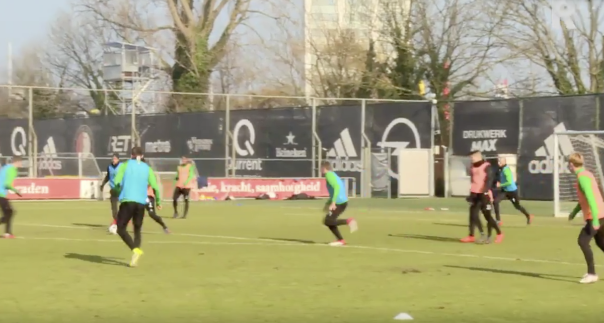 Feyenoord-spelers op de vuist op de training