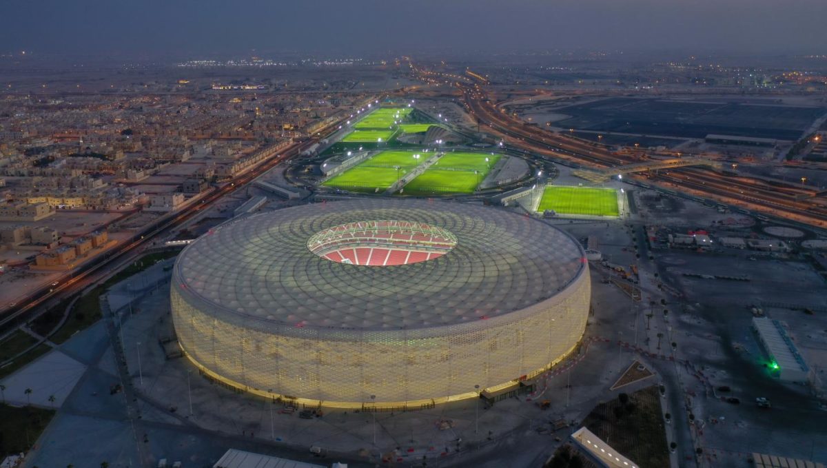 Al Thumama Stadion, één van de acht stadions van het WK Qatar 2022