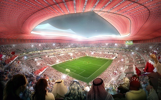 Al Bayt Stadion, één van de acht stadions van het WK Qatar 2022